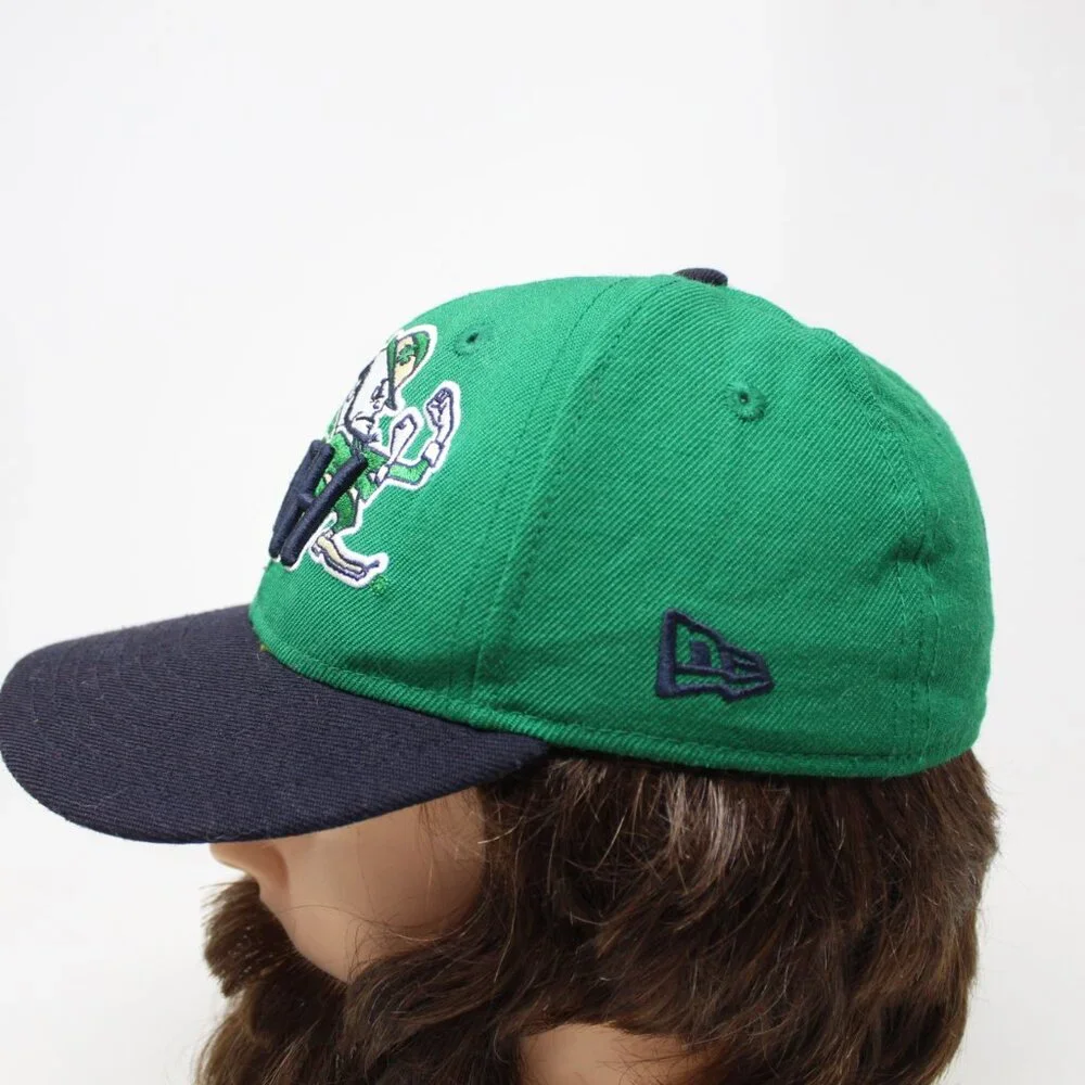 Notre Dame Irish Fitted Hat Adult sz‎ 6 1/2 Green New Era 59FIFTY NCAA Wool Cap